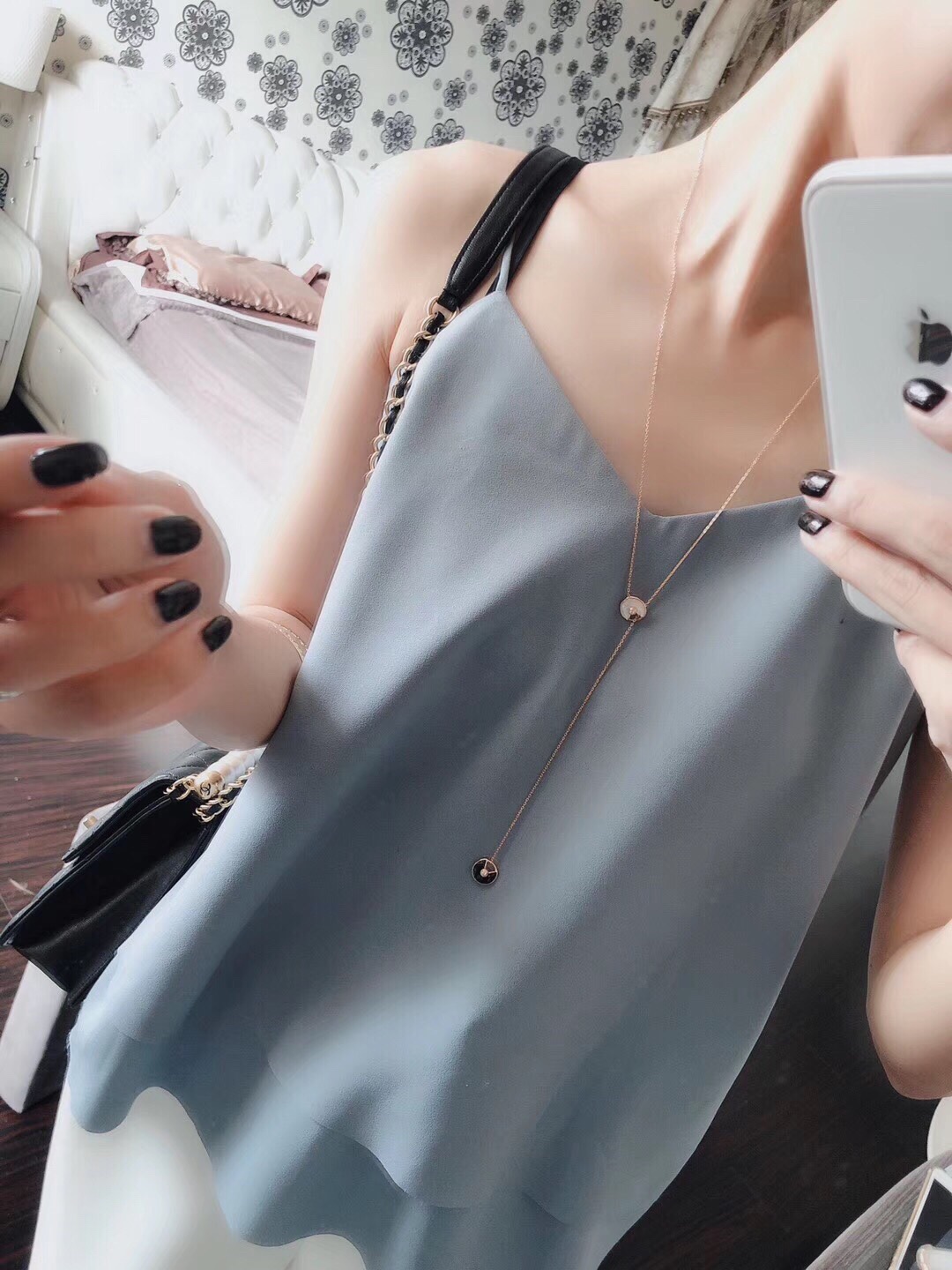Cartier long chain amulet necklace
