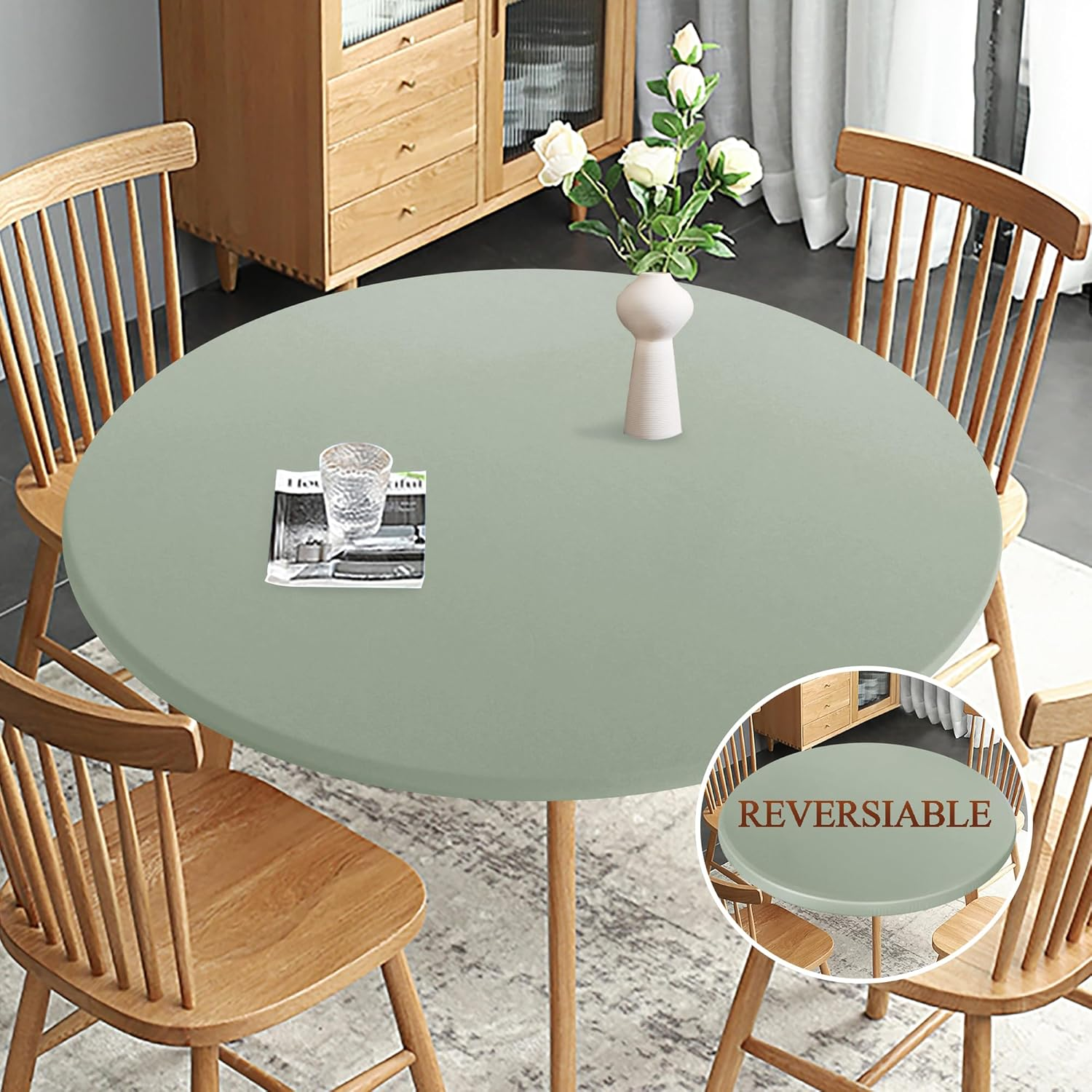 🔥On Sale 49% OFF🔥Reversible Waterproof Stain Resistant Elastic Stretch Table Cloth