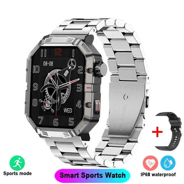 New Men's Outdoor Sports HD Bluetooth Call Smartwatch 2.02inch full screen touch AI intelligent voice assistant for Android iOS