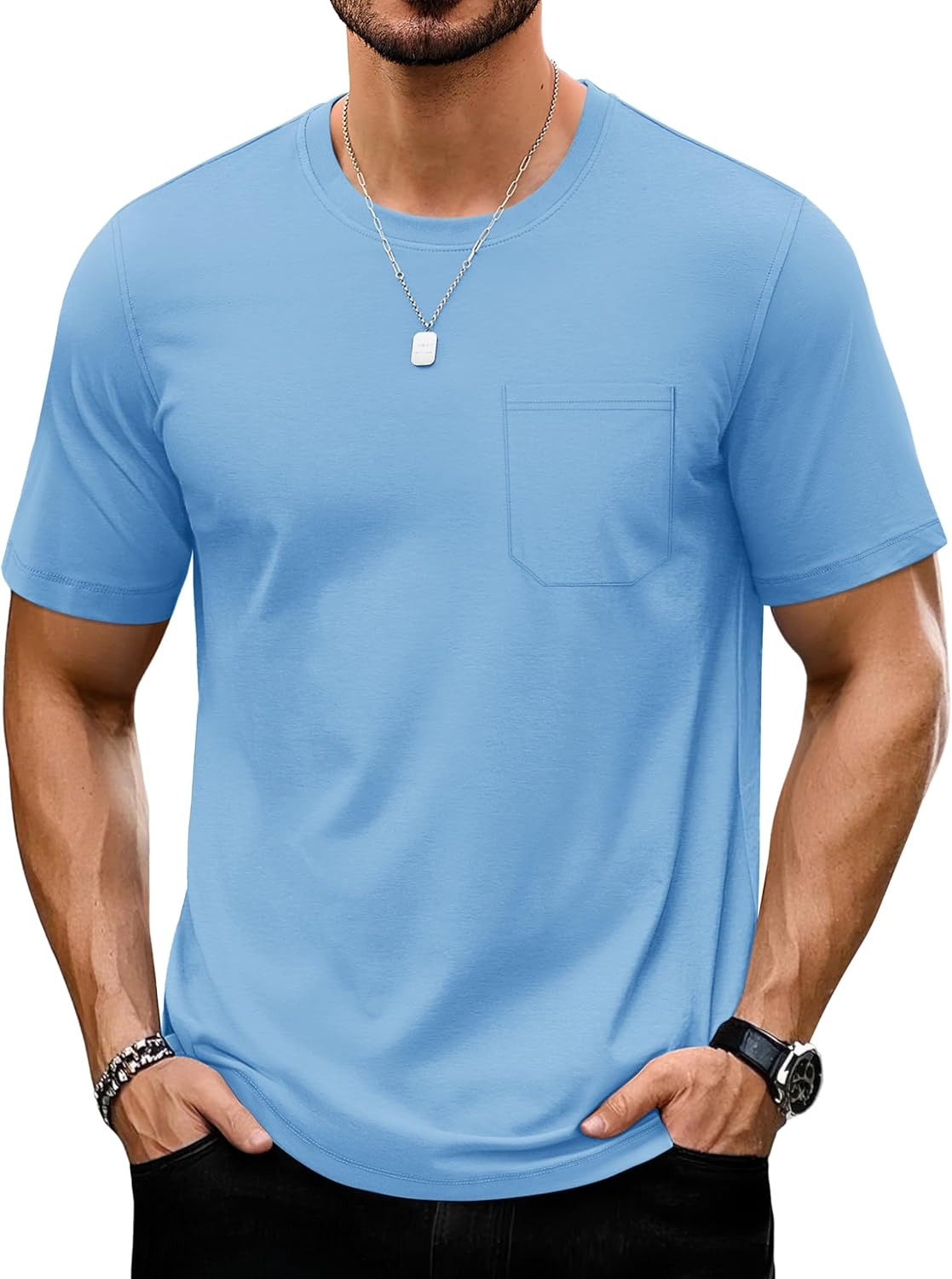 Sun Protection Quick-Drying Men's T-shirt | UPF 50+ | Moisture-Wicking Black Technology