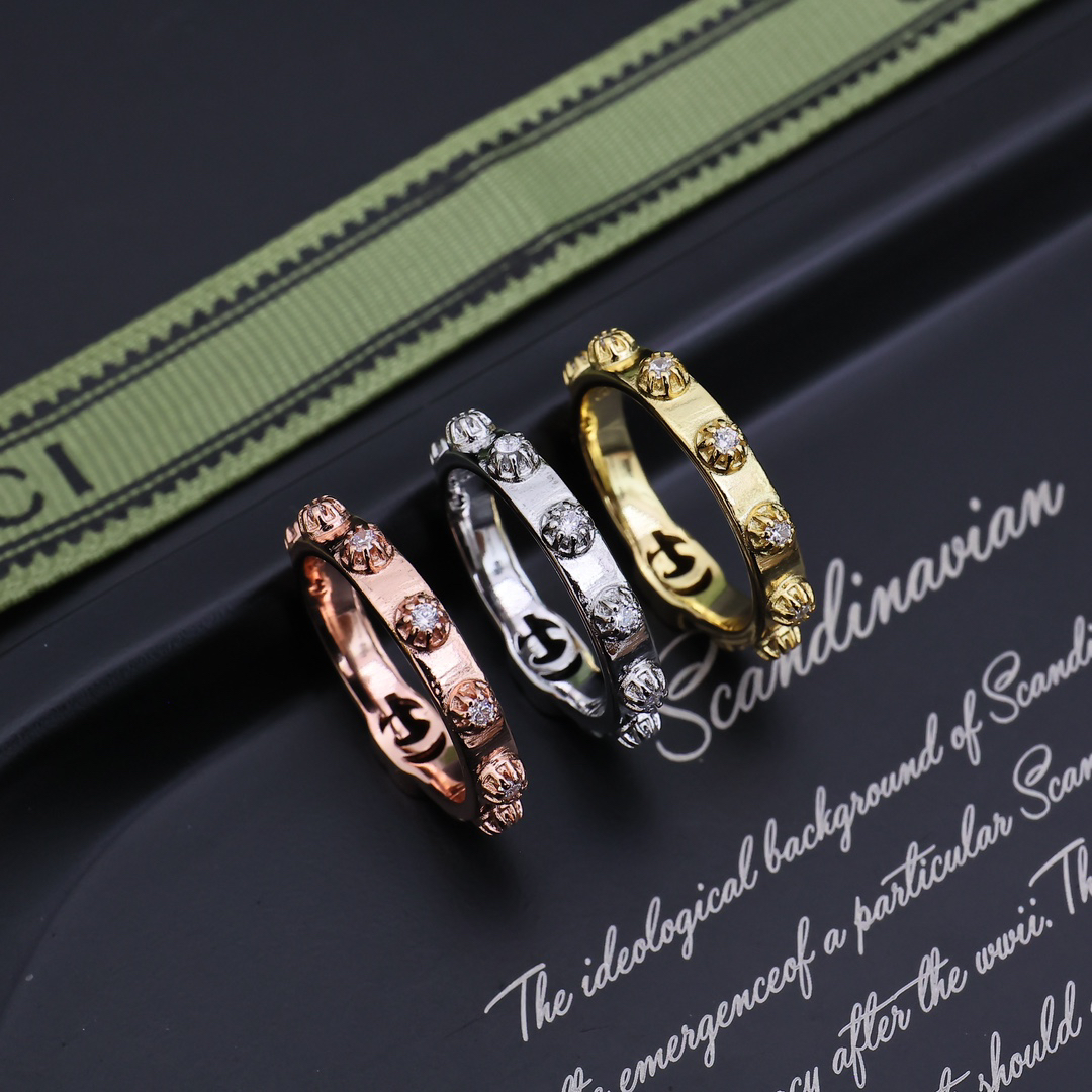 GUCCI diamond GG ring