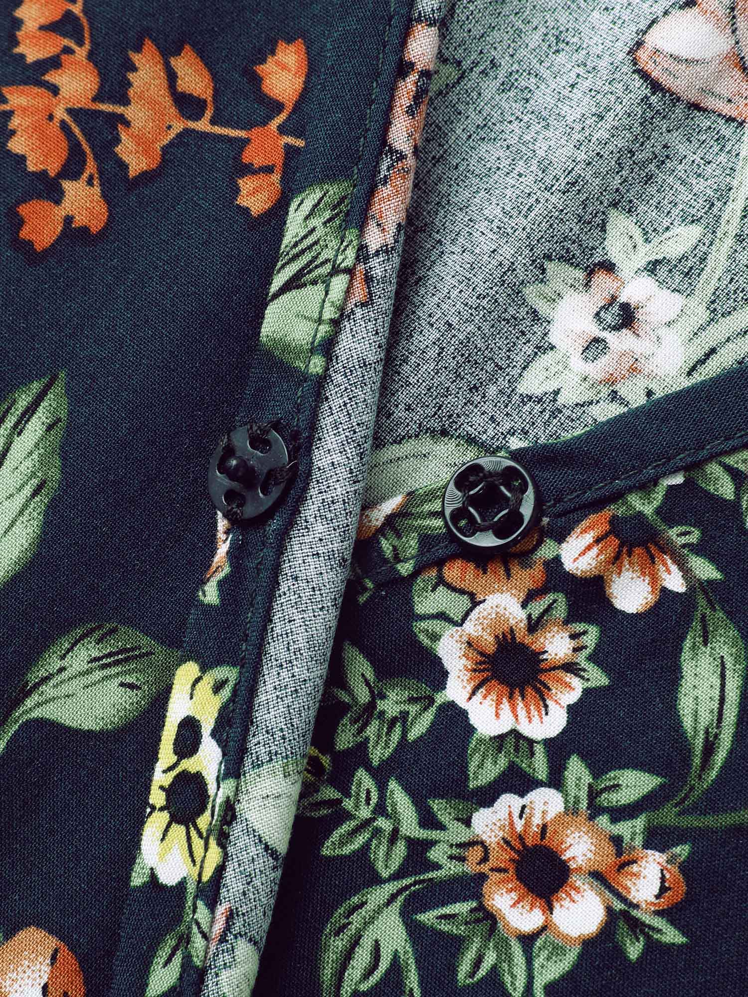 Rayon Floral Side-Tie Stretchy Midi Dress