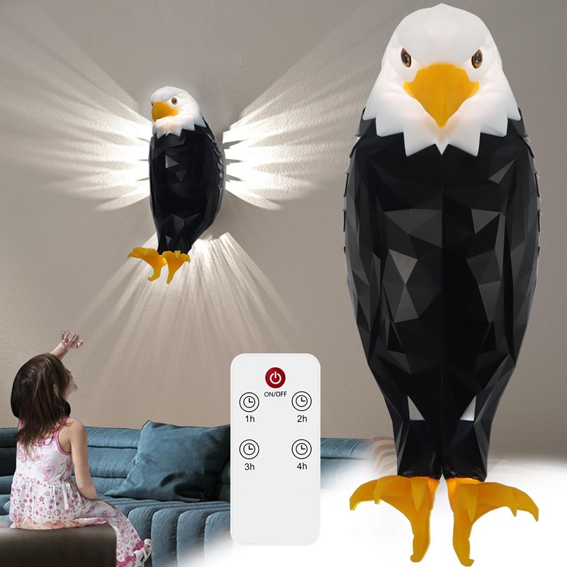 🎅Christmas Promo🔥Bald Eagle Magnetic Wall Light with Remote Control