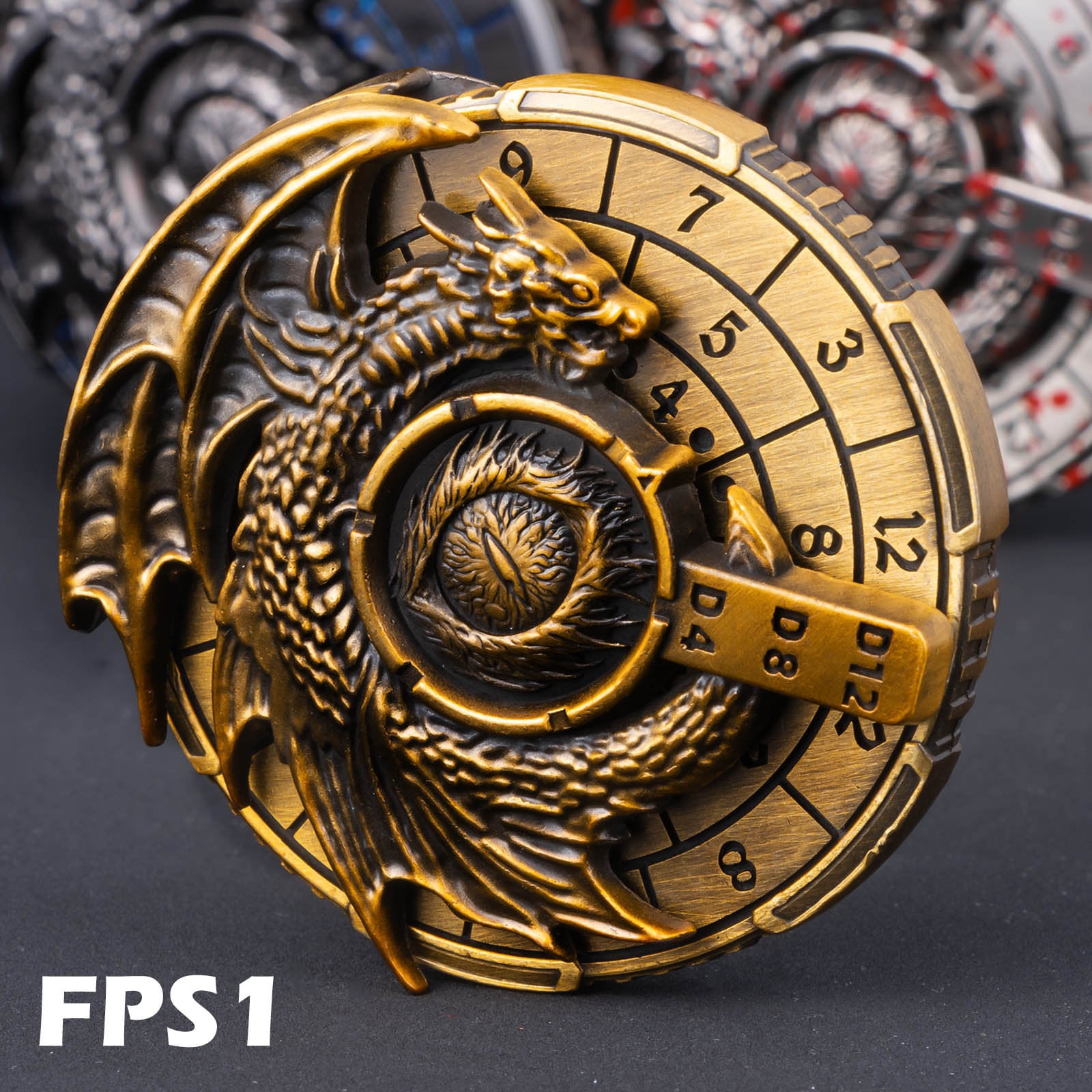 7-in-1 DnD Metal Dragon Compass Dice | Fingertip Gyro 360 Degree