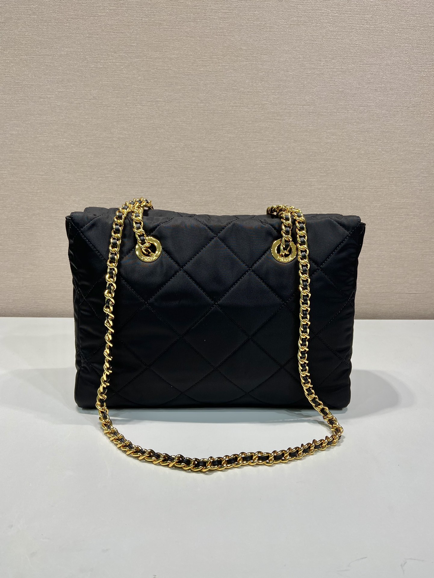 Prada Vintage Chain Diamond Hobo Bag 1BG529