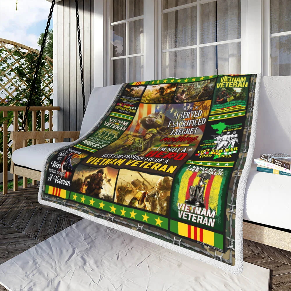 Vietnam Veteran. I Walked The Walk Sofa Throw Blanket