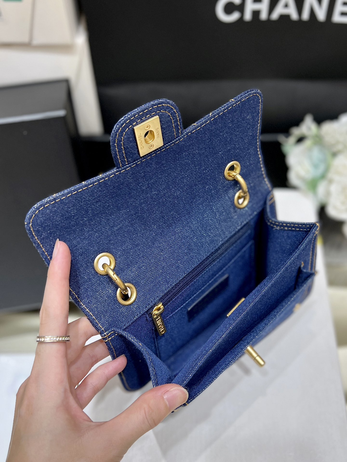 Chanel 23S Spring/Summer Collection Limited Edition Denim Messenger Bag AS4051
