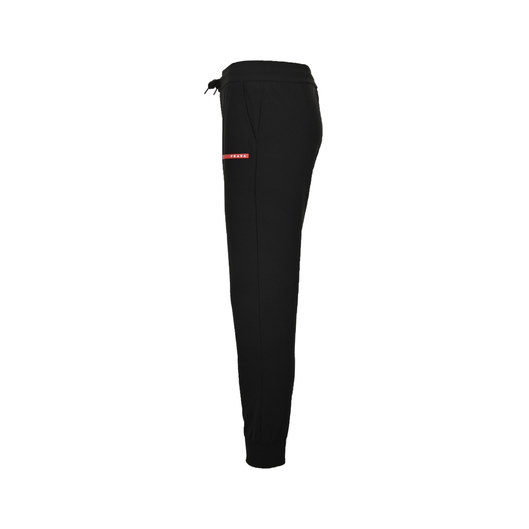 Prada Red Triangle Logo Waffle Thin Pants