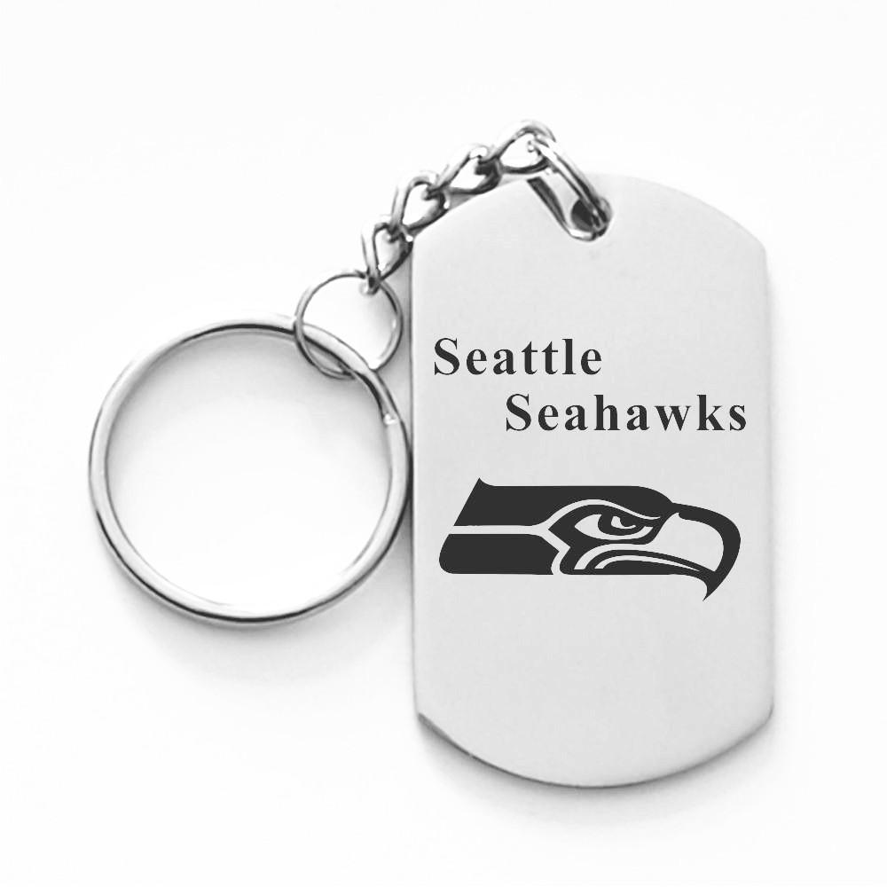 SEATTLE SEAHAWKS TITANIUM STEEL KEYCHAIN