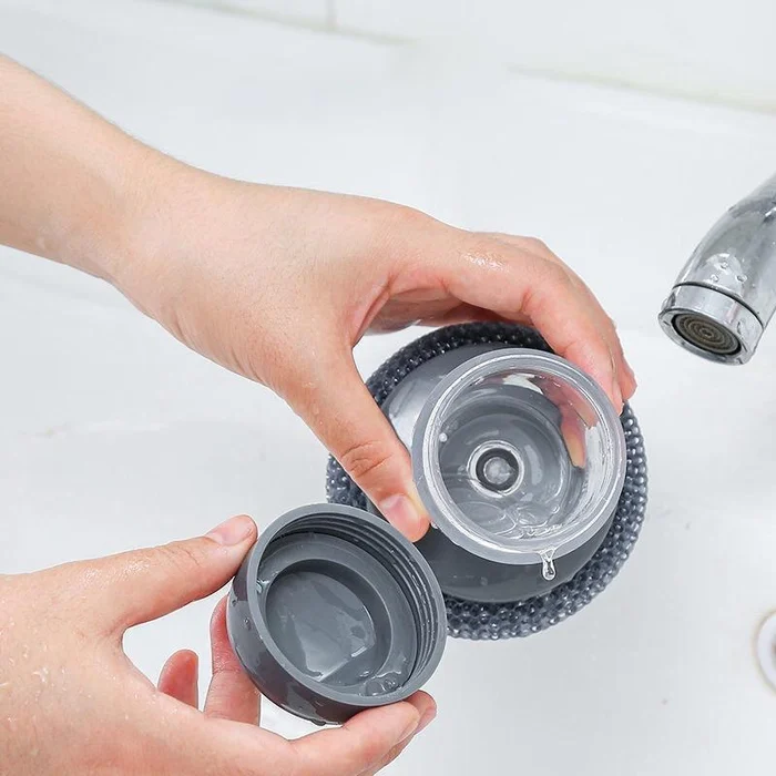 (🔥Last Day Promotion-SAVE 60% OFF) - Kitchen Soap Press Dispensing Palm Brush