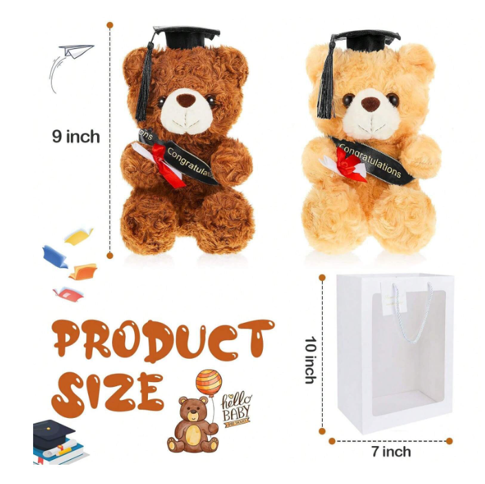 🔥🔥2024 Graduation Plush Teddy Bear Stuffed Animal-🎁Best Graduation Gift