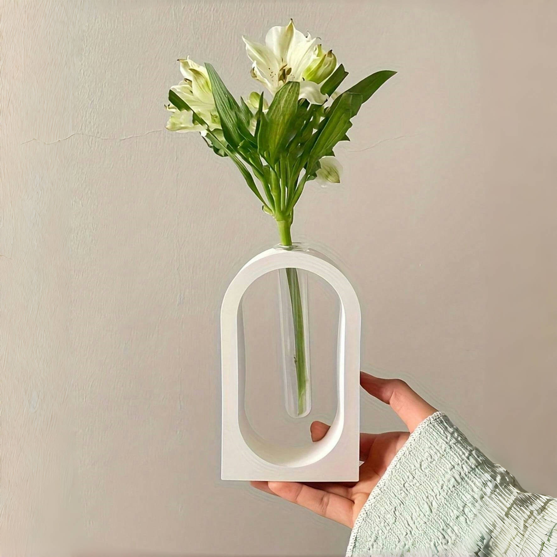 Flower Vase Silicone Molds With 3pcs Clear Test Tubes