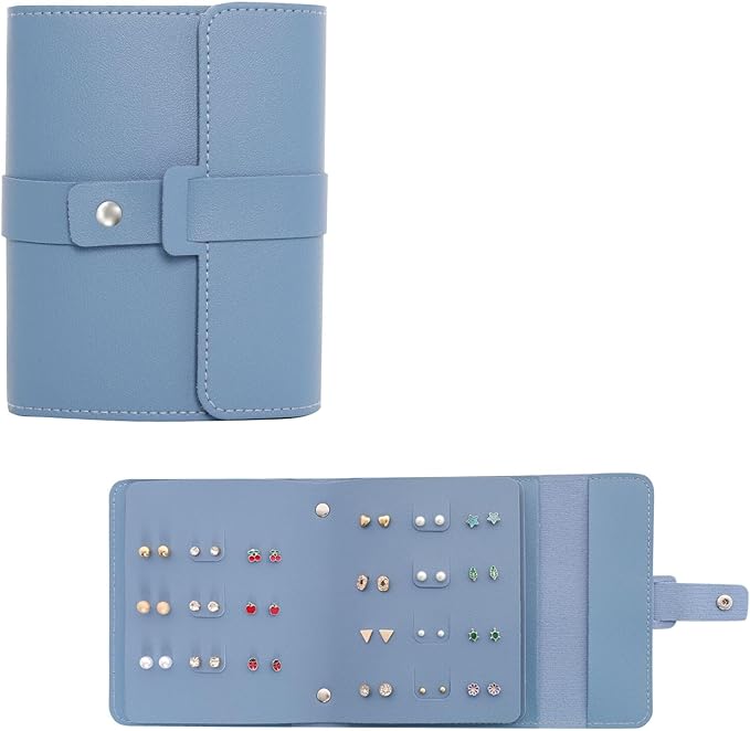 👍2024 New Arrival- 50% OFF💥Portable Leather Earring Organizer Book