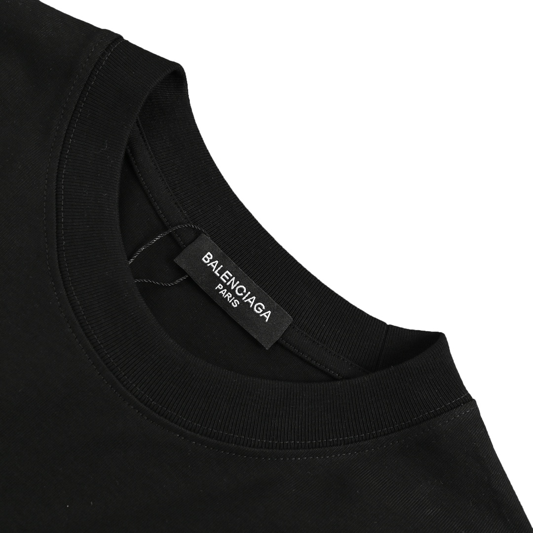 Balenciaga 24ss rubber stripe print short sleeve