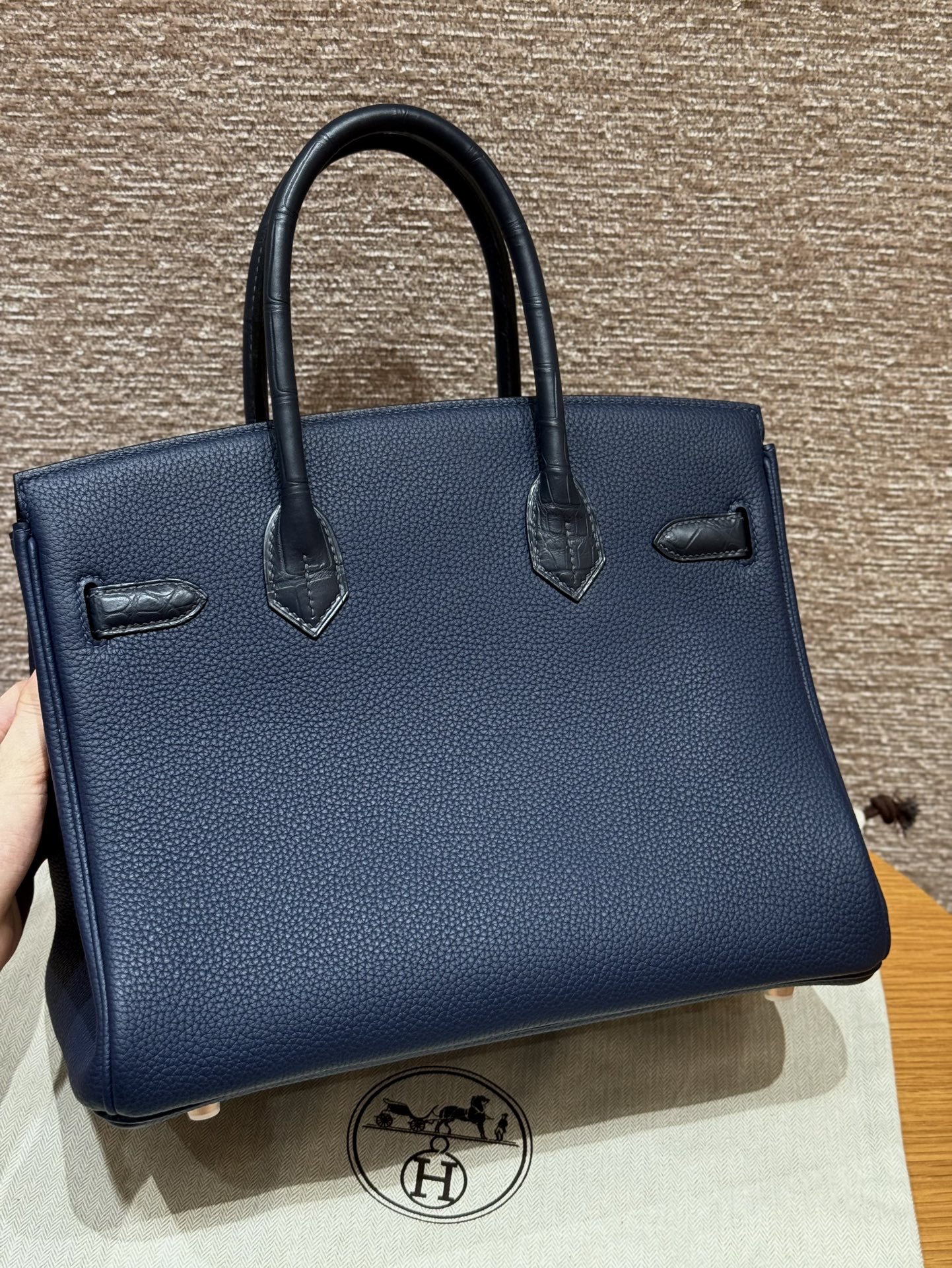 Hermès Birkin Touch 73Blue saphir (Handmade to order)