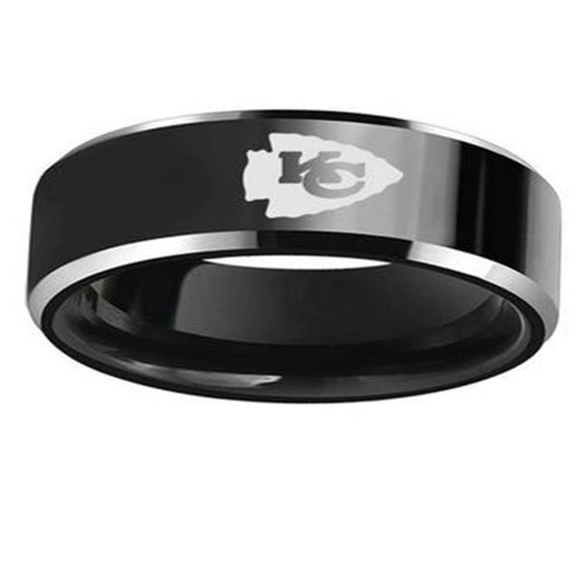LIMITED EDITION KANSAS CITY CHIEFS TITANIUM STEEL RING