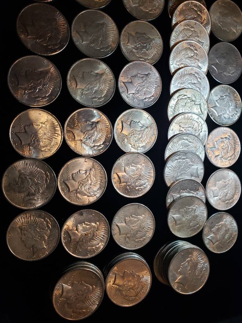 Peace Silver  Dollars !! AU   1922-1925   - All 100% Genuine!  (1 coin) Reg - 49  Lot# 736