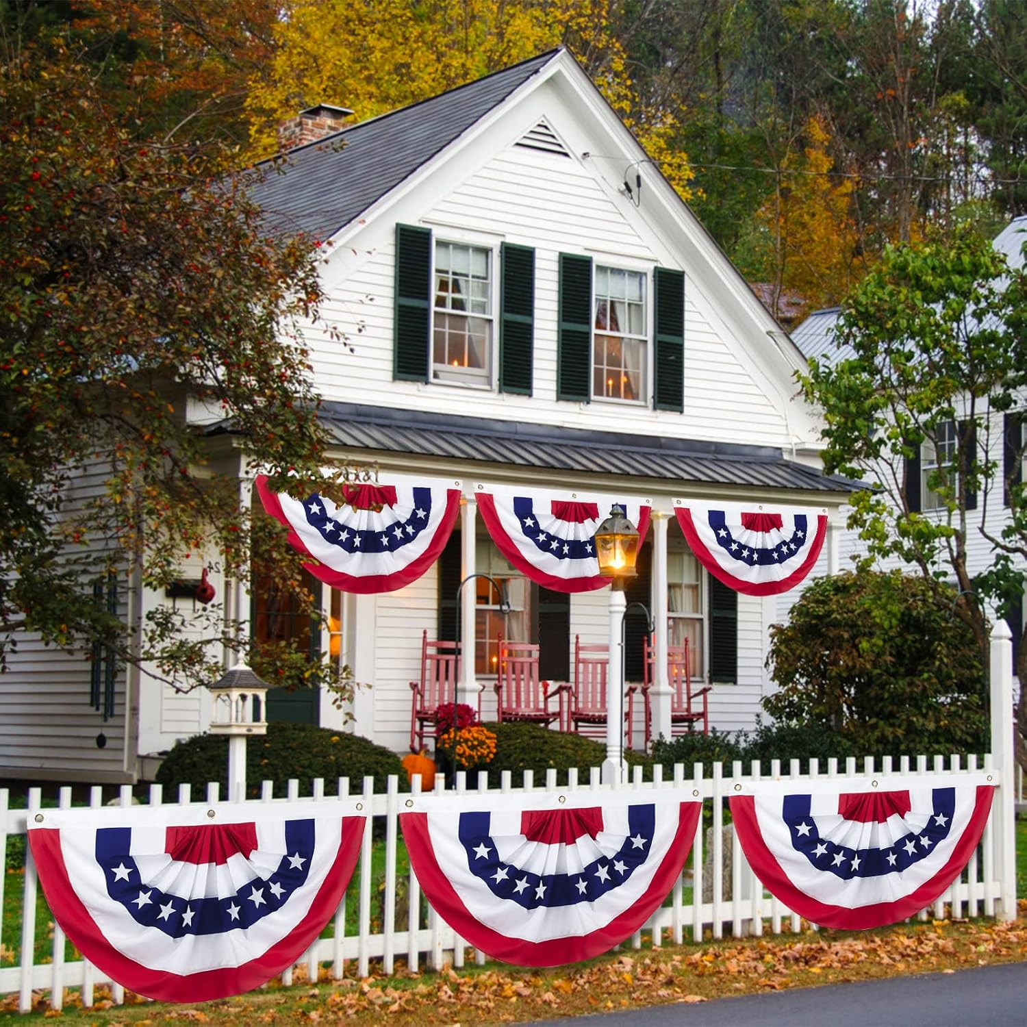 🔥Independence Day Sale 49% OFF🔥Patriotic Pleated Flag Fan And Stripes Bunting