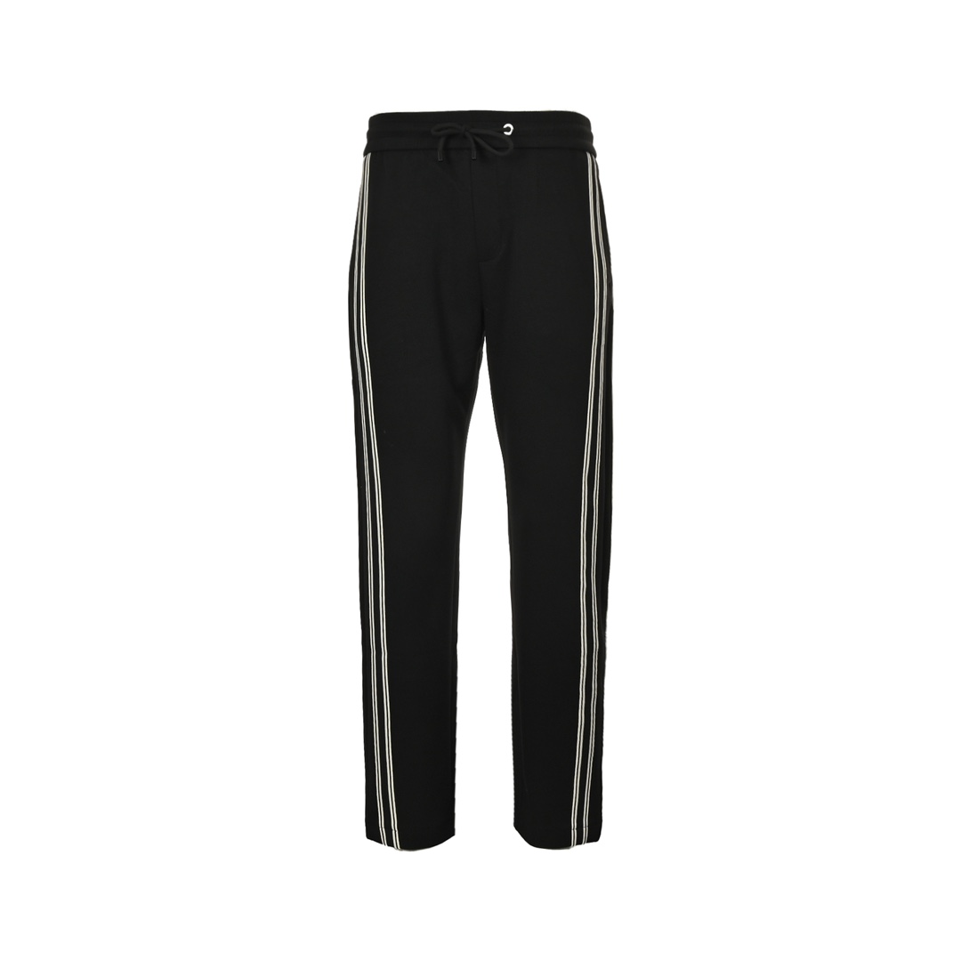 Loewe 24Fw straight-leg trousers with embroidered webbing on the back pockets