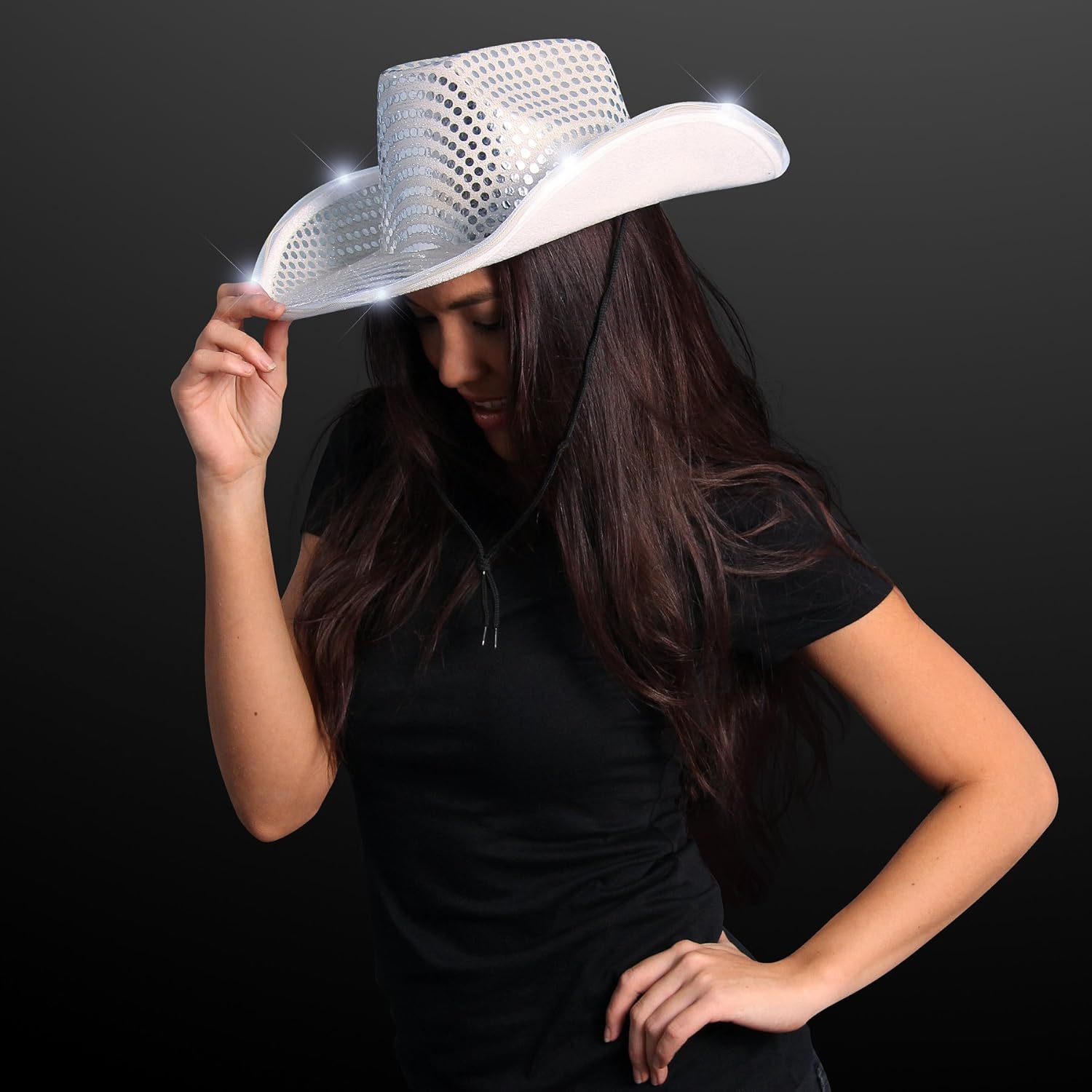 Windy City Novelties LED Light Up Sequin Cowboy Hat