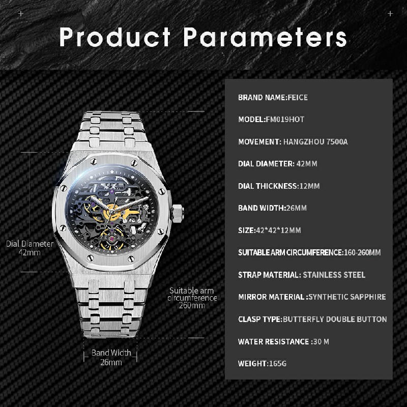 [New Arrival] FM019 Skeleton Luminous Automatic Watch (Limited Edition
