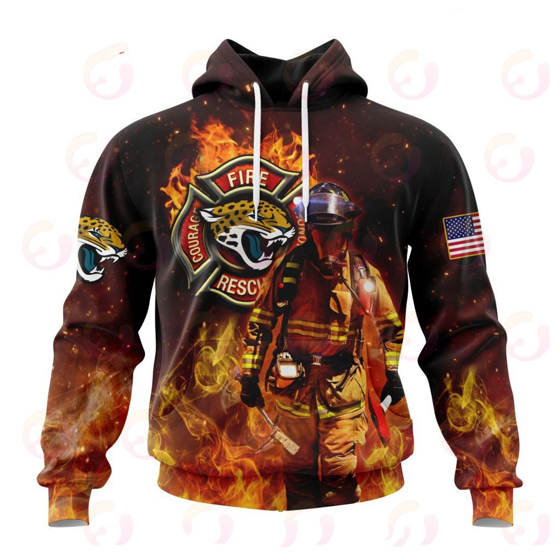 JACKSONVILLE JAGUARS HONOR FIREFIGHTERS – FIRST RESPONDERS 3D HOODIE