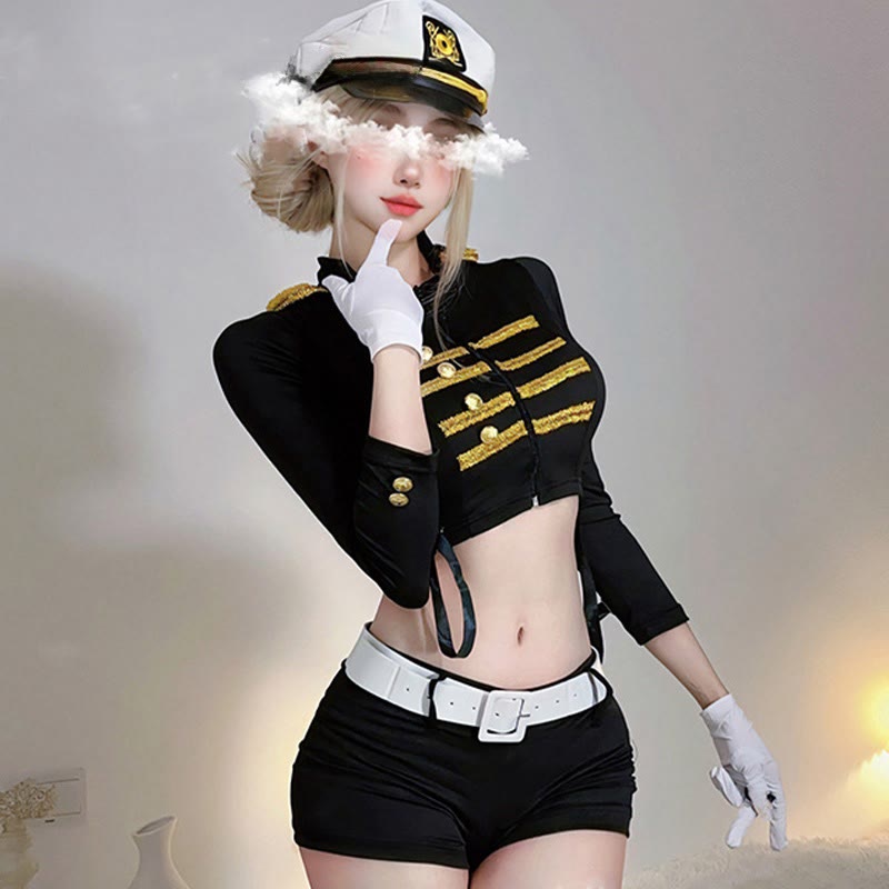 Cosplay Policewoman Uniform Lingerie Set