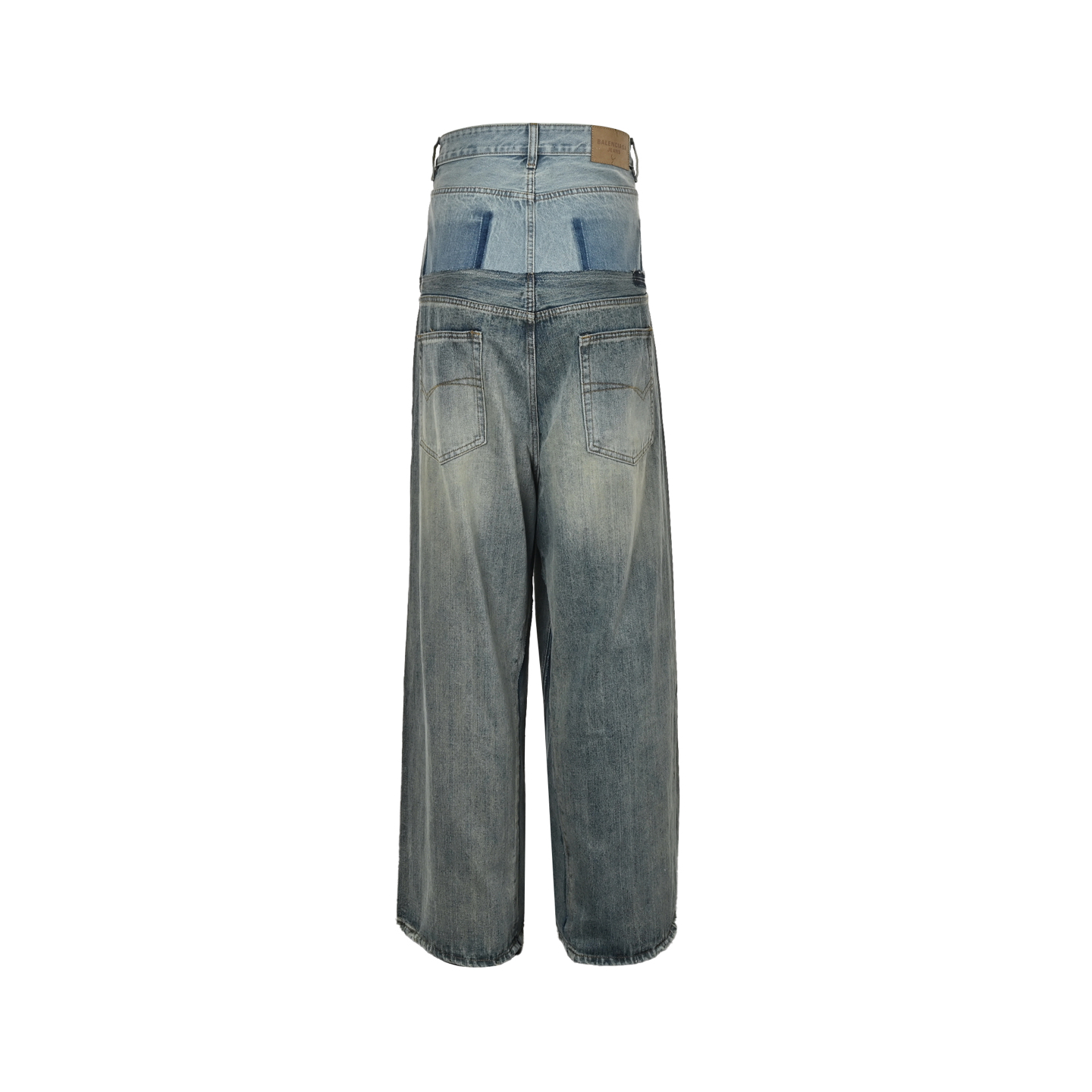 Balenciaga 24Fw patchwork washed jeans