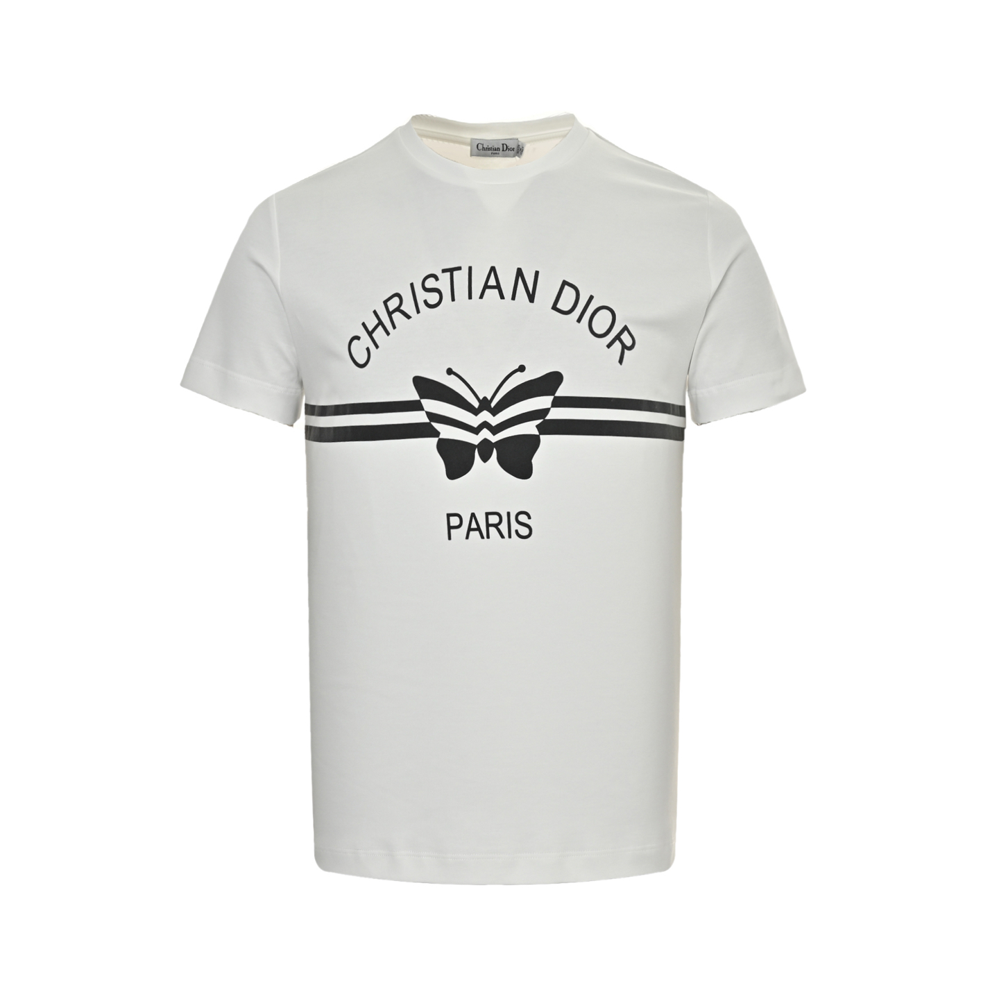 Dior 25ss butterfly print short sleeve