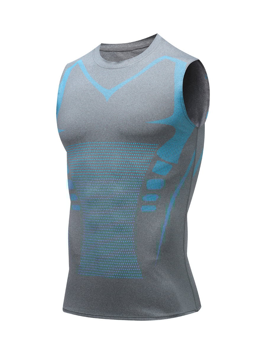 Quick-drying body shaping ionic ice undershirt