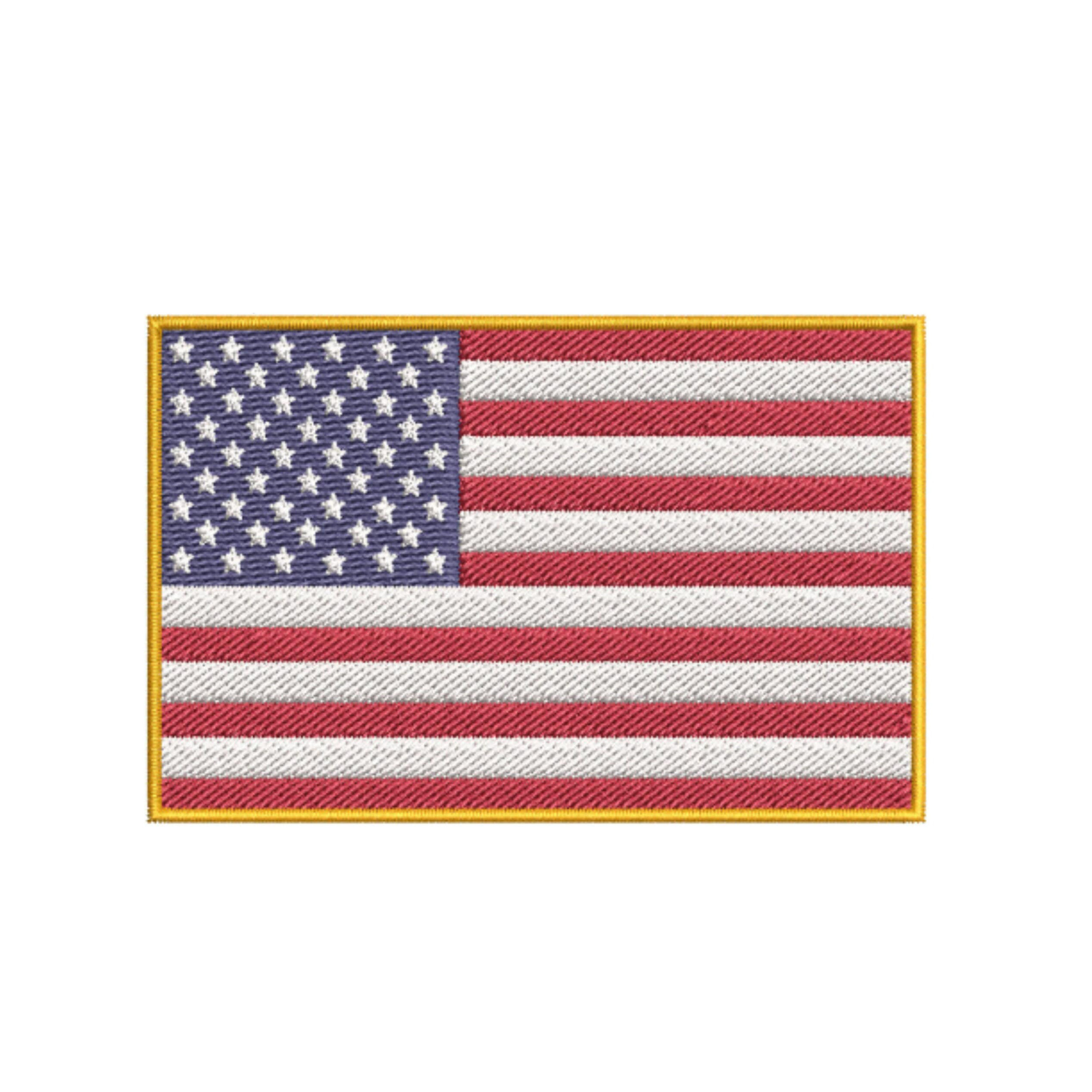 American USA US Flag Patch | Embroidered Iron-on Applique