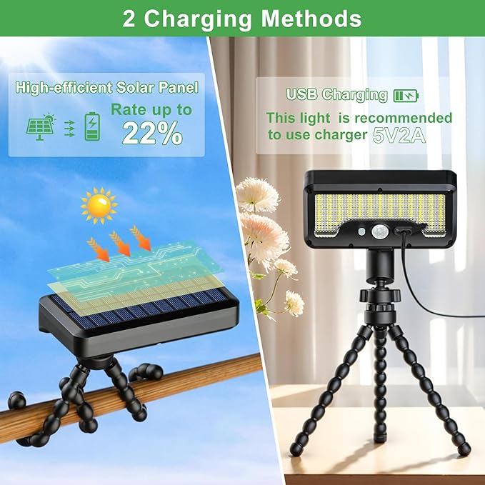 92 LED Octopus Solar Lights Outdoor with Motion Sensor