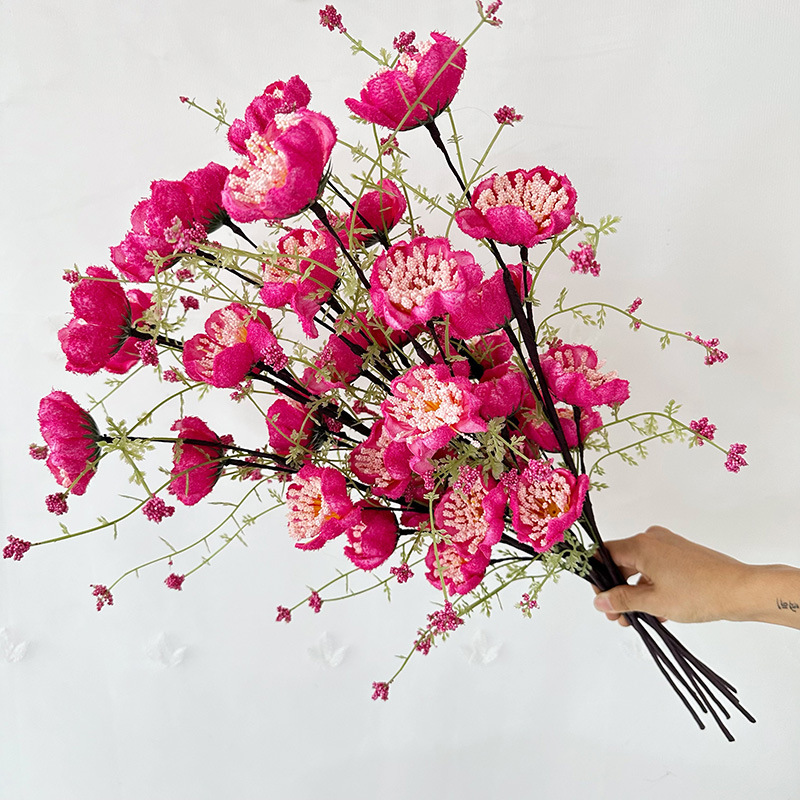 4 Pcs Light Luxury High-End Artificial Silk Azalea