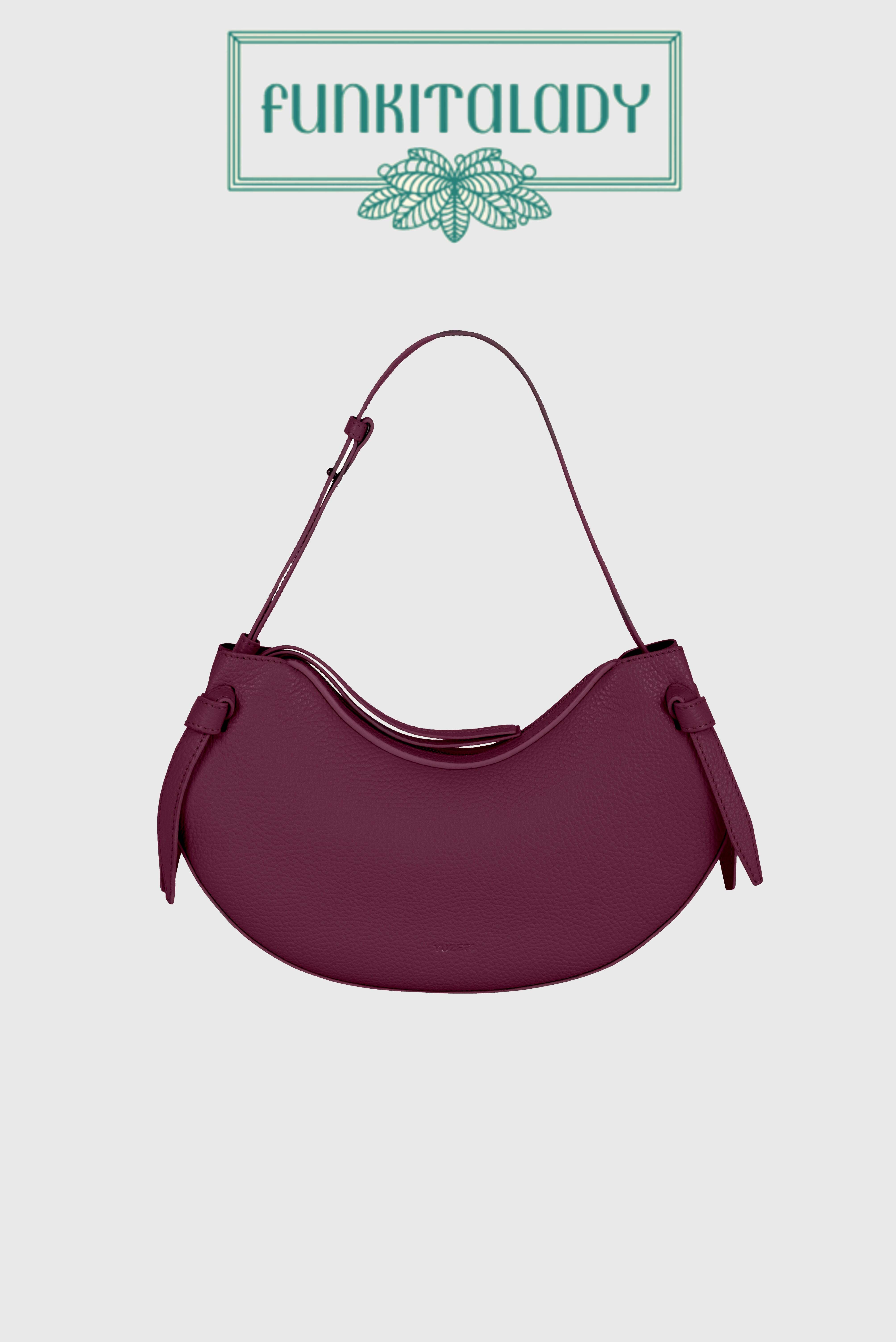 FORTUNE COOKIE - WINE PEBBLE GRAINED LEATHER