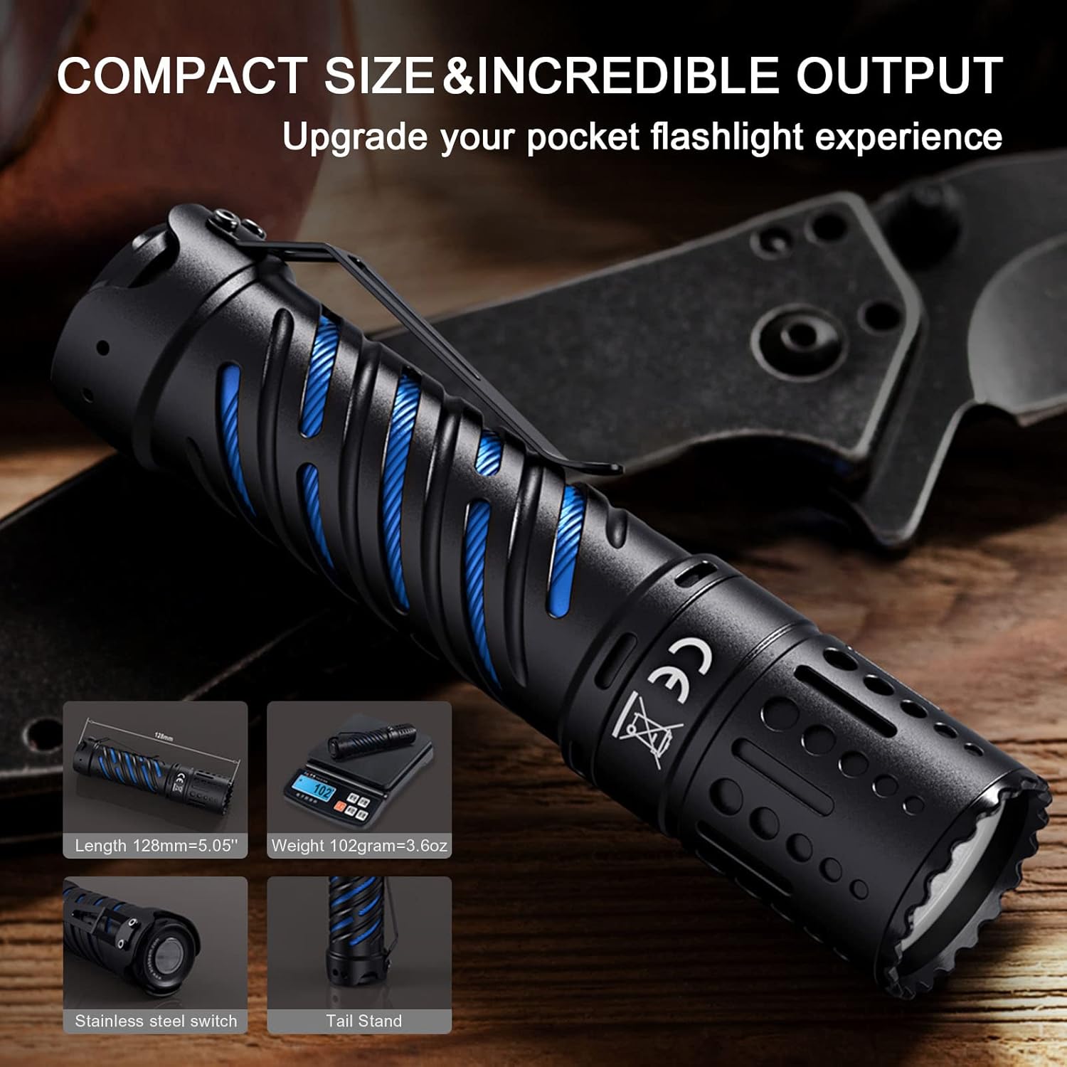 🔥CHRISTMAS ON SALE🔥20,000 Lumens E70 Mini Rechargeable EDC Flashlight