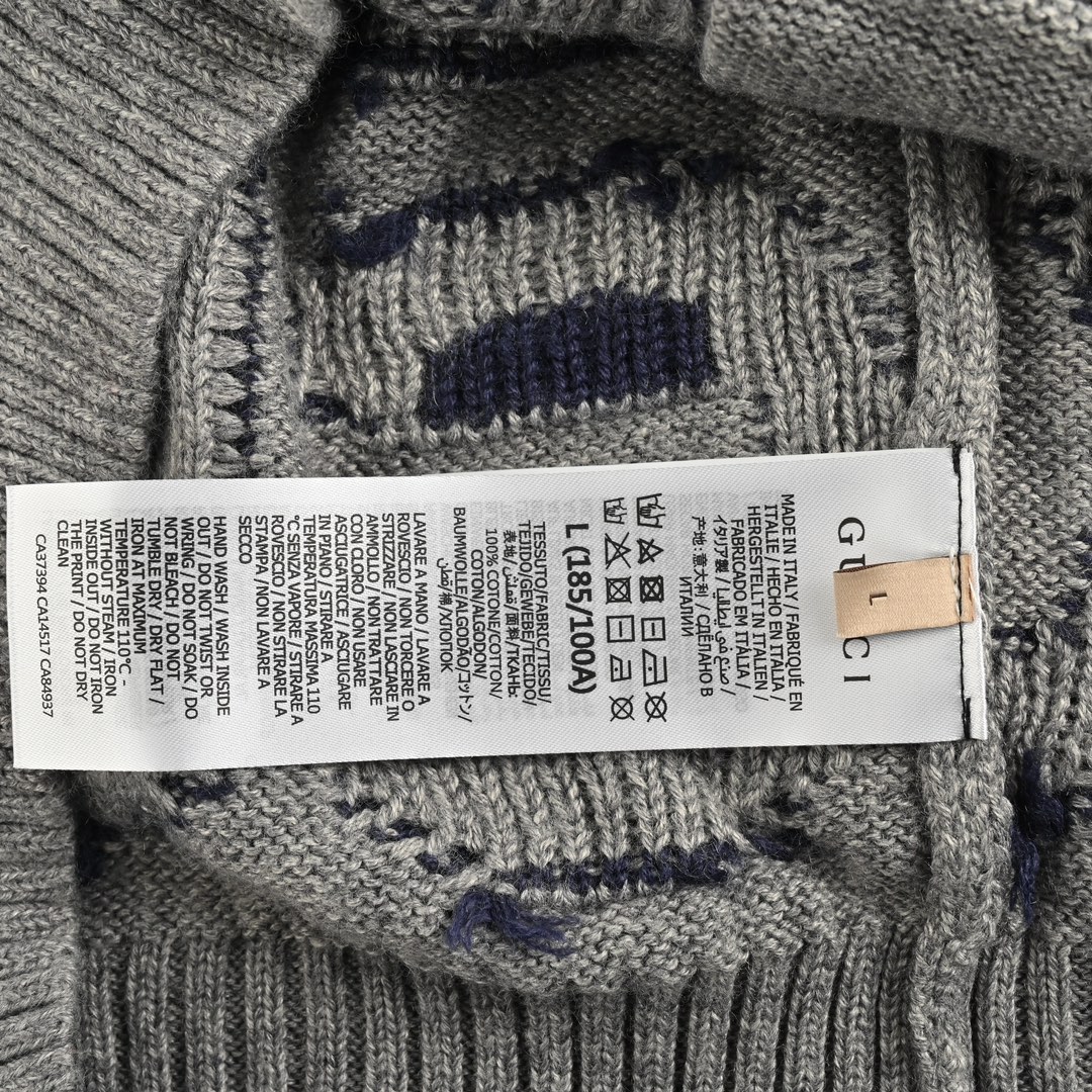 Gucci 24Fw all-over monogram intarsia cardigan