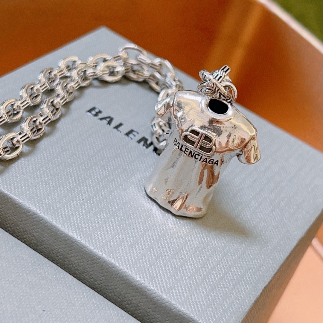 Balenciaga BB Clothes Chain Vintage Necklace