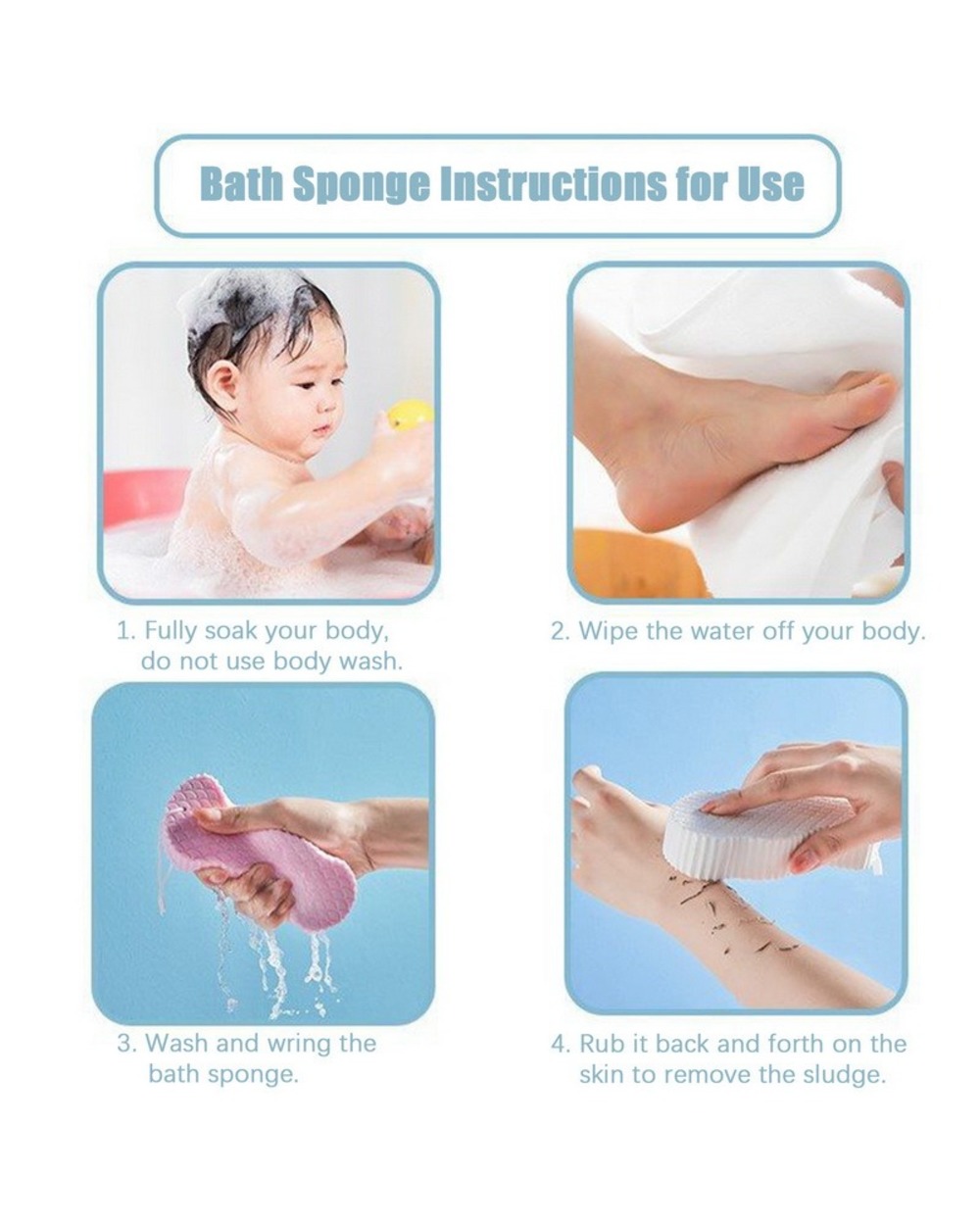 🔥45% OFF Last Day Sale -Super Soft Exfoliating Bath Sponge-BUY 3 GET 2 FREE & FREE SHIPPING