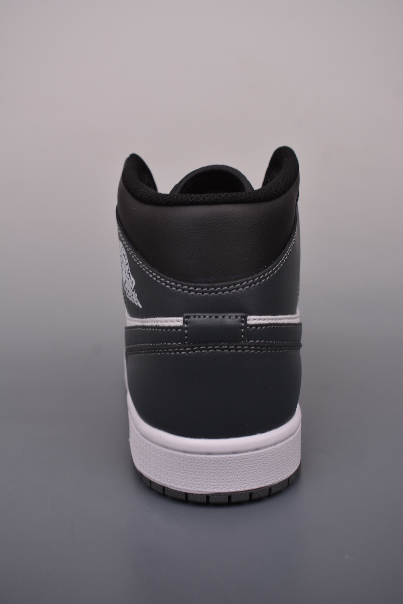 Air Jordan 1 Mid Grey and Black Panda Toe