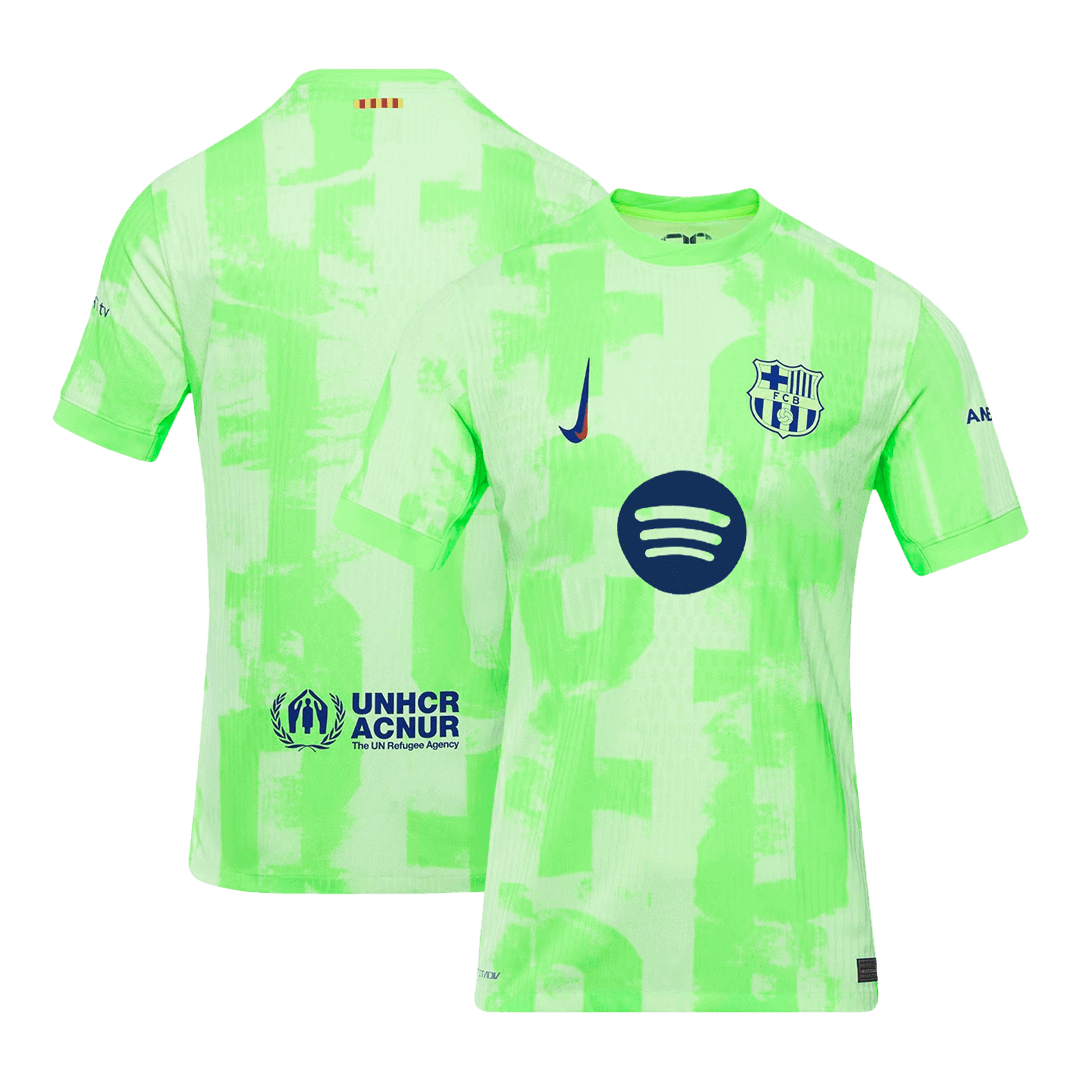 Authentic Barcelona Third Away Football Shirt 2024/25 Spotify Logo Without Text