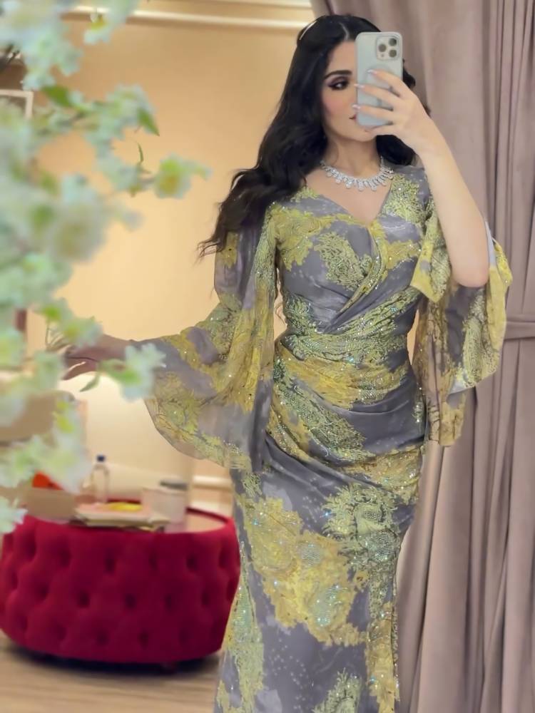 New Printed Hot Drill Shine Dress