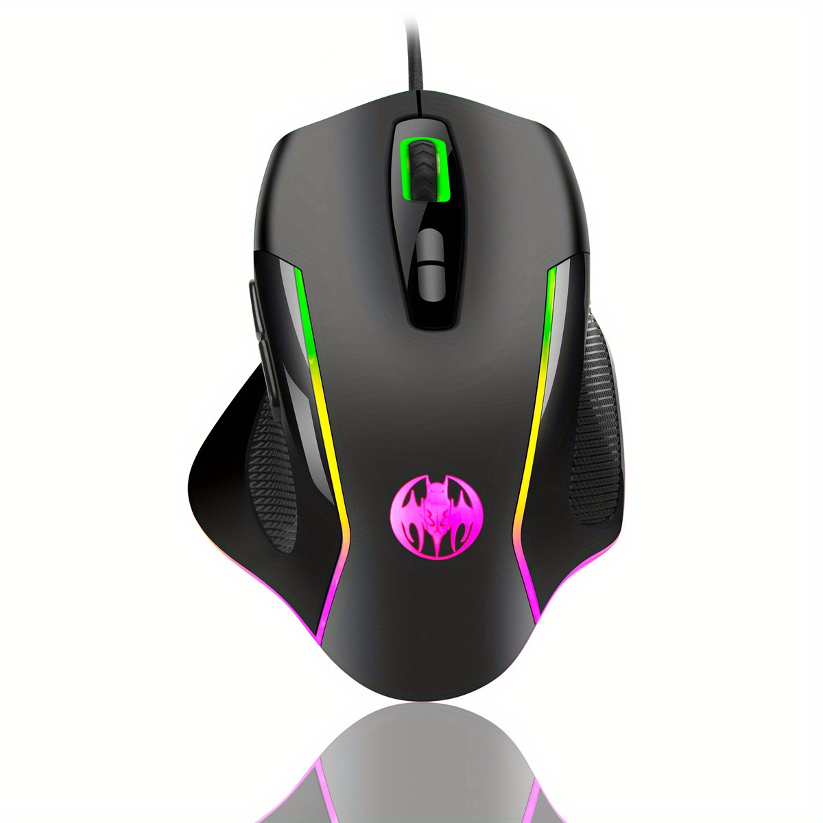 Wired USB Gaming Mouse  LED Color Luminescence Gaming Mouse 6400dpi Ergonomic Optical Big Mouse 7 Buttons Gaming Mice For Computer Laptop, Gift For Men, Women, Girlfriend, Boyfriend, Friend, Birthday