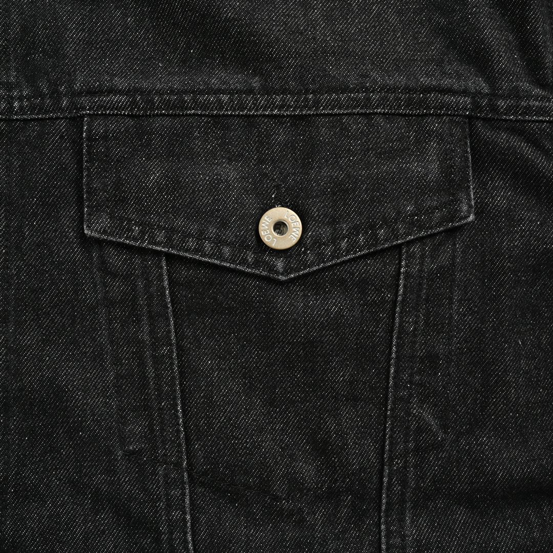 Loewe 24Fw hollow patch logo suit denim jacket