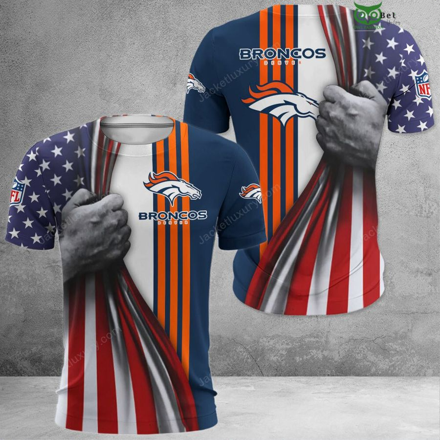 DENVER BRONCOS 3D HOODIE SKULL0804