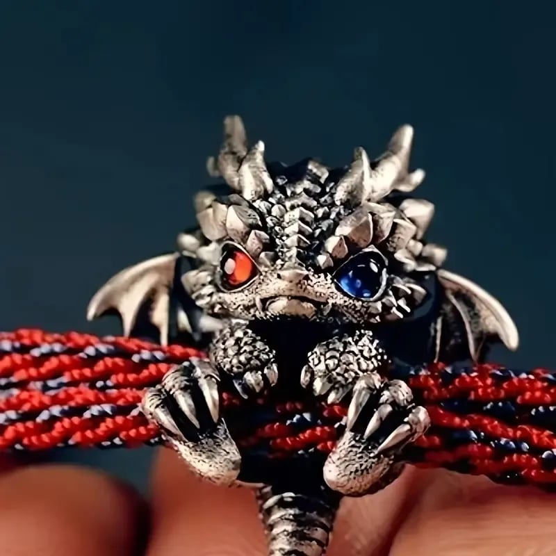 🔥Last day 69% OFF - 🐲🎁Cute Silver Dragon Bracelet
