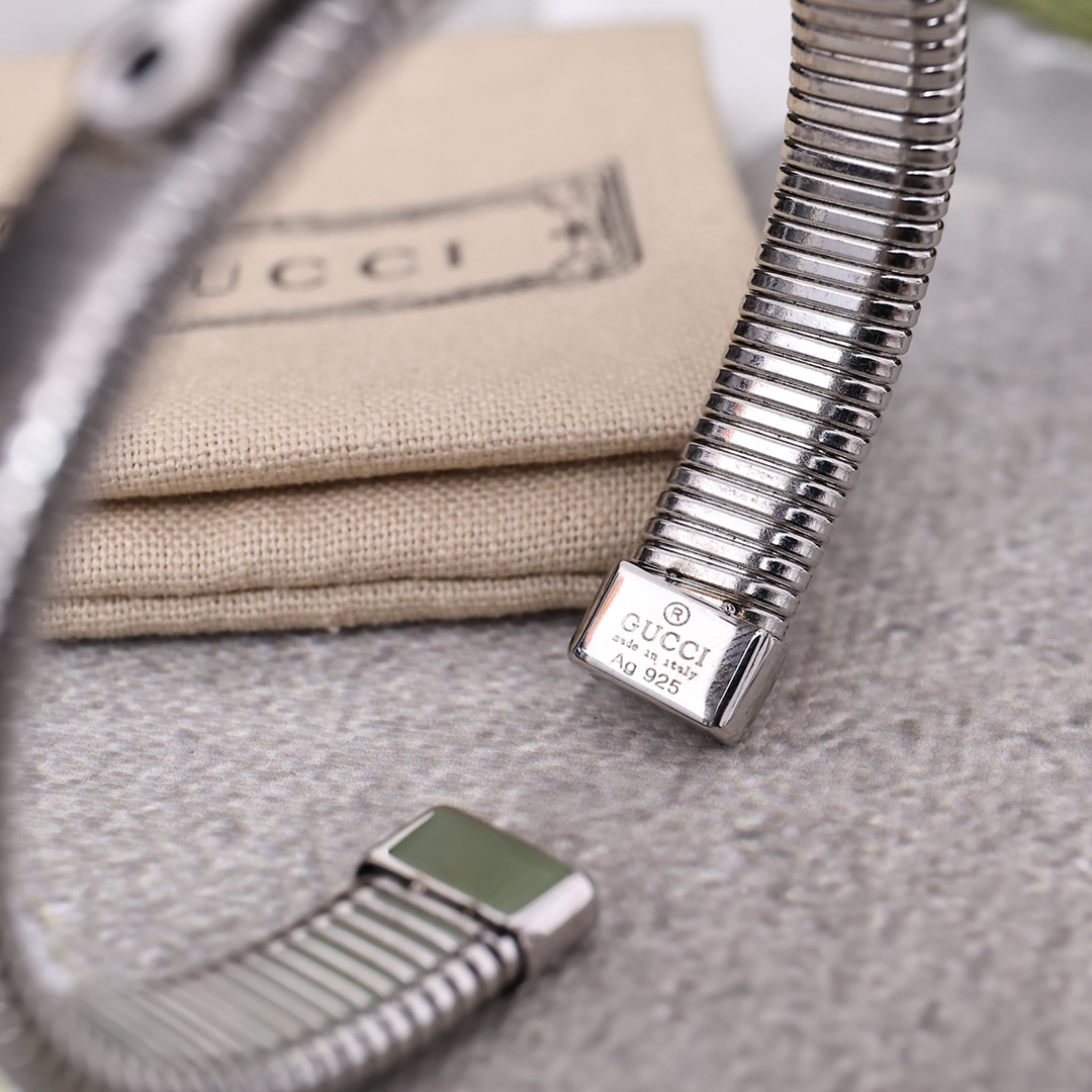 Gucci silver anchor bracelet
