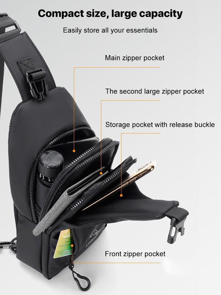 🔥Last Day Promotion-[SAVE 50% OFF]--New Fashionable USB Portable Chest Bag--BUY 2 GET 10% OFF & FREE SHIPPING