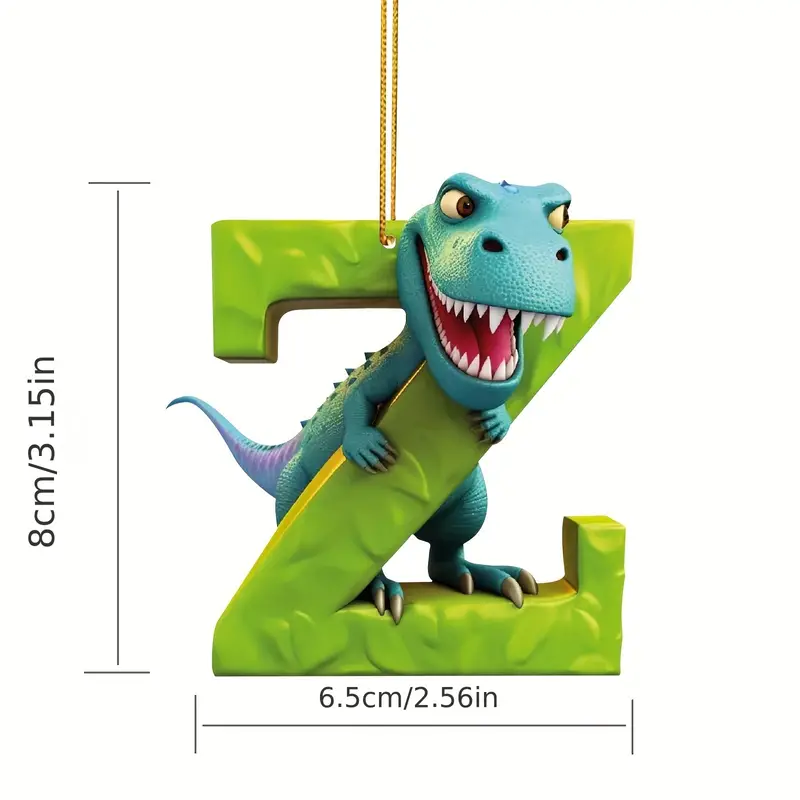 🦖🦖Christmas Dinosaur Alphabet Ornaments