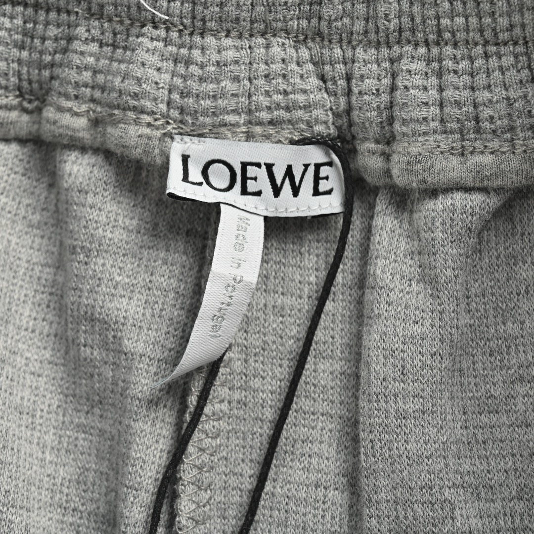 Loewe 24Fw embroidered logo waffle trousers