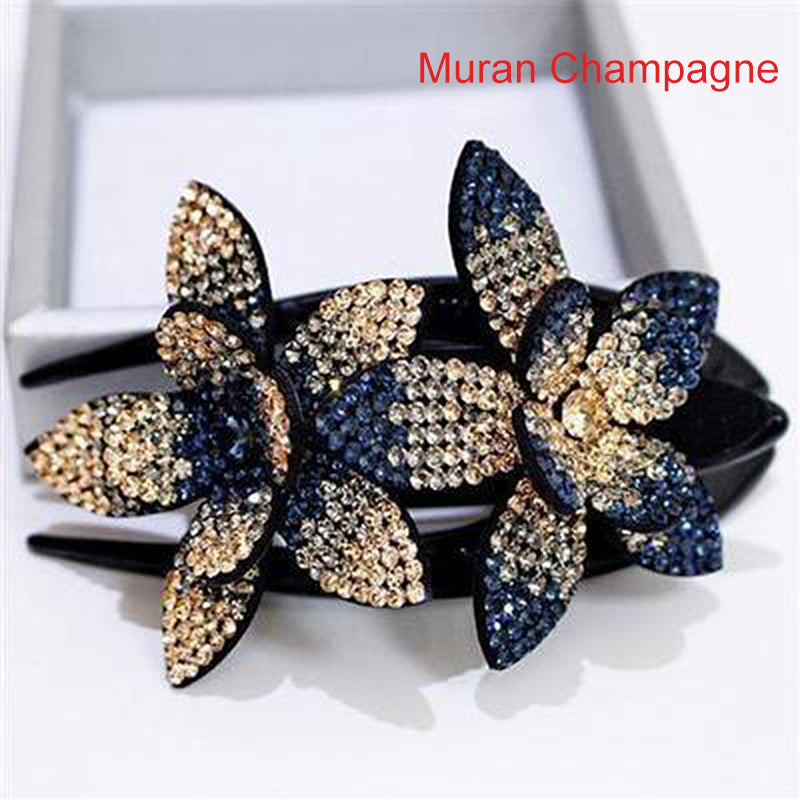 (🔥New Year Hot Sale-50% OFF) Rhinestone Double Flower Hair Clip